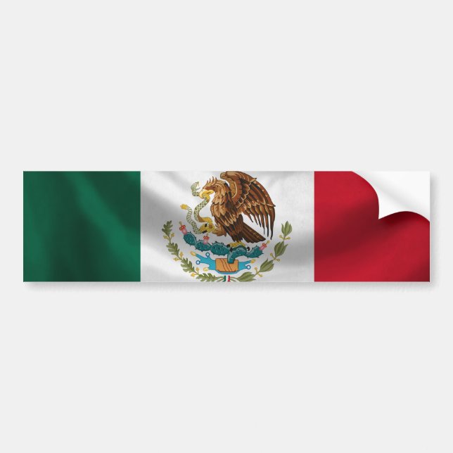 Mexico flaggabildekal bildekal (Framsidan)