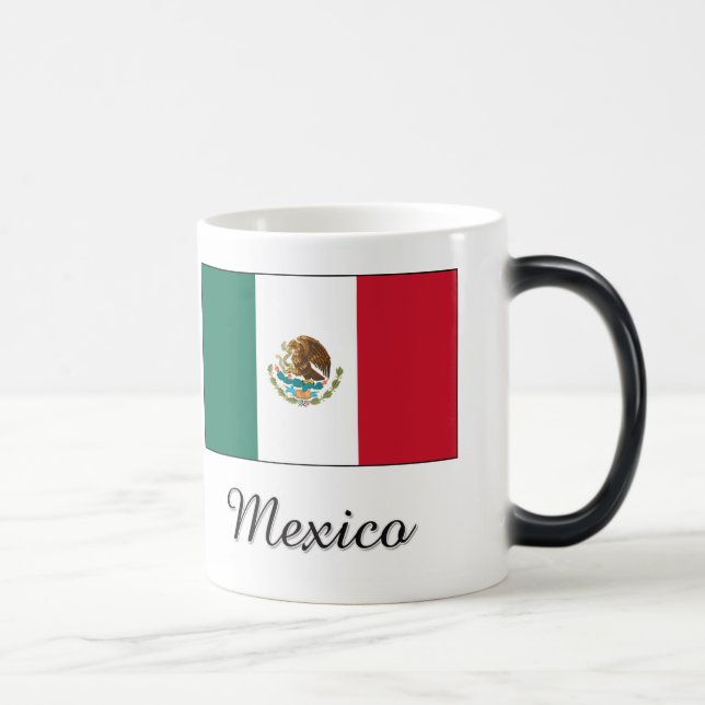 Mexico flaggadesign magisk mugg (Höger)