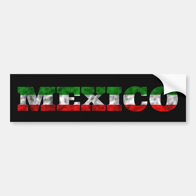 Mexico flaggafärg bildekal (Framsidan)