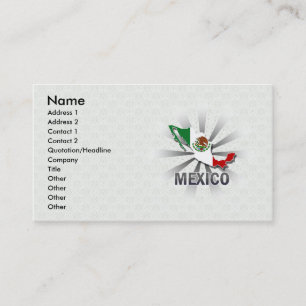 Mexico flaggakarta 2,0 visitkort