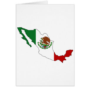 Mexico flaggakarta hälsningskort