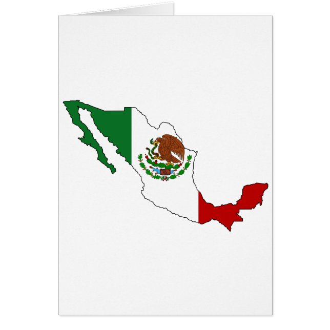 Mexico flaggakarta hälsningskort (Framsidan)