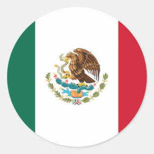 Mexico flaggaklistermärke runt klistermärke