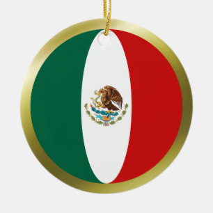 Mexico flaggaprydnad julgransprydnad keramik