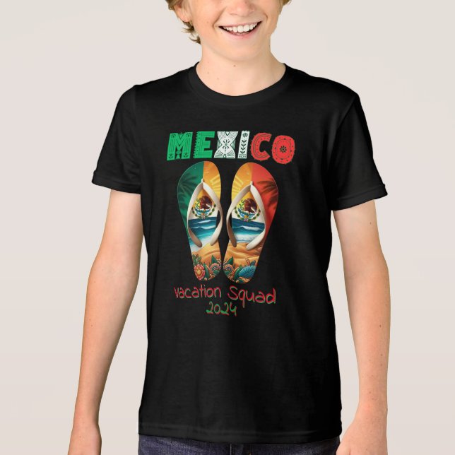 Mexico Flip Facation Tropical Getaway Design T Shirt (Framsida)