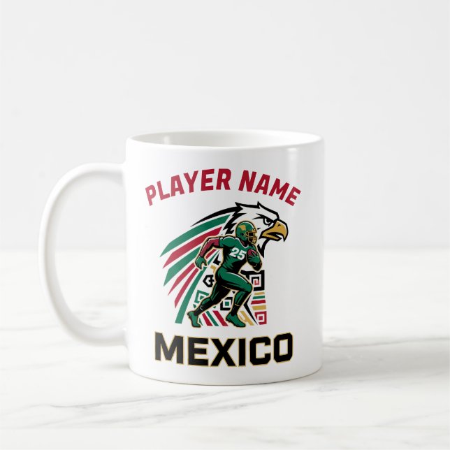 Mexico Football Eagle National Pride Action Art Kaffemugg (Vänster)