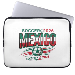 Mexico Fotboll 2026 Fotboll Fet Land Typografi Laptop Fodral