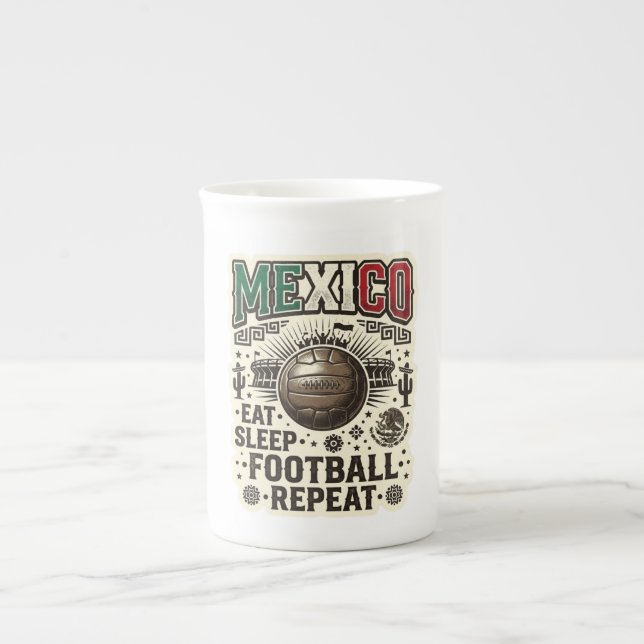 MEXICO Fotboll Anpassad 2026 Benporslin Mugg (Framsidan)