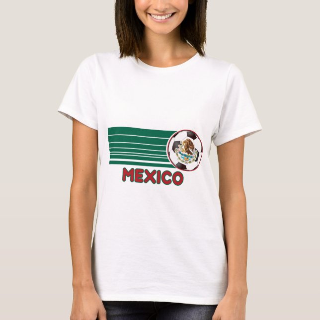 Mexico fotbollkvinna skjorta för tanktop t shirt (Framsida)