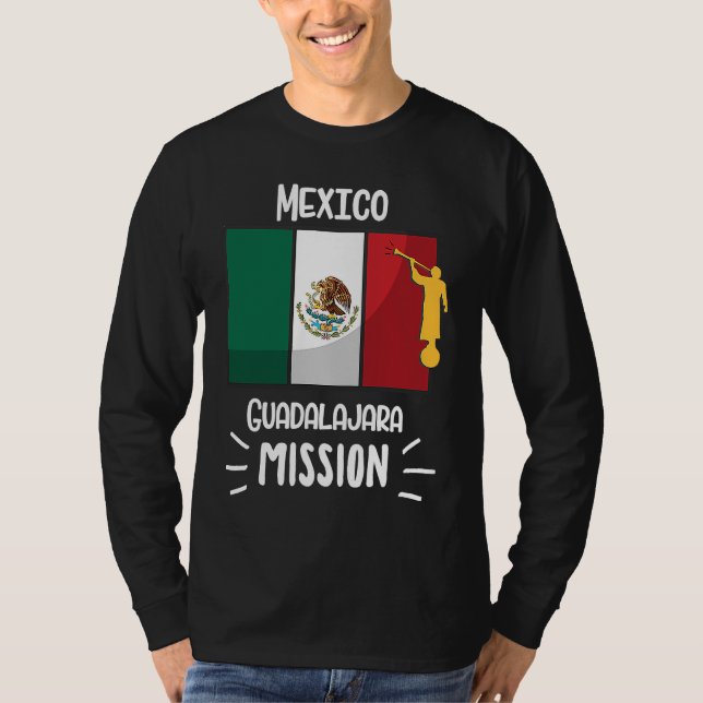 Mexico Guadalajara Mormon LDS Mission Missionary T Shirt (Framsida)