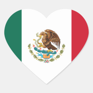 mexico hjärtformat klistermärke