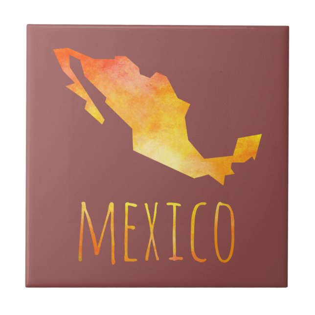 Mexico karta kakelplatta (Framsidan)