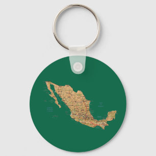 Mexico karta Keychain Nyckelring