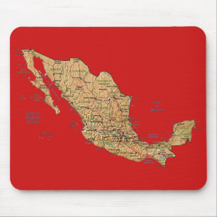 Mexico karta Mousepad Musmatta