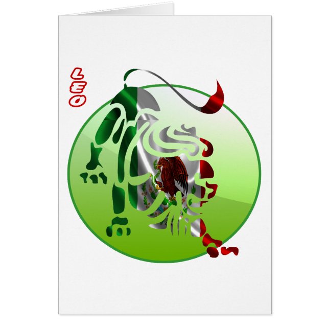 MEXICO LEO HOROSKOPPRODUKTER HÄLSNINGSKORT (Framsidan)