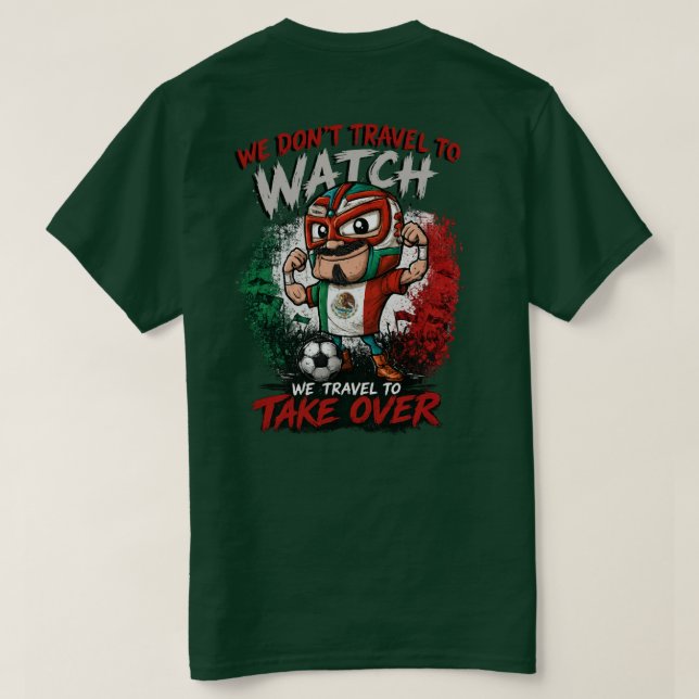 Mexico Luchador Fotboll Fan Överta Tröja (Design baksida)