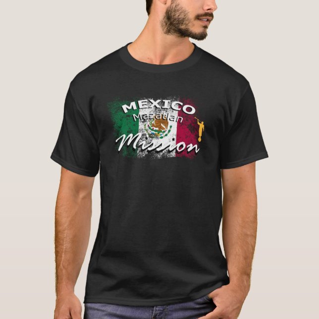 Mexico Mazatlan Mormon LDS Mission Missionary T Shirt (Framsida)