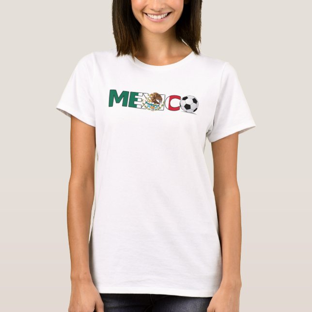 Mexico med bästa spagetti för fotbollbolldamer tee shirt (Framsida)