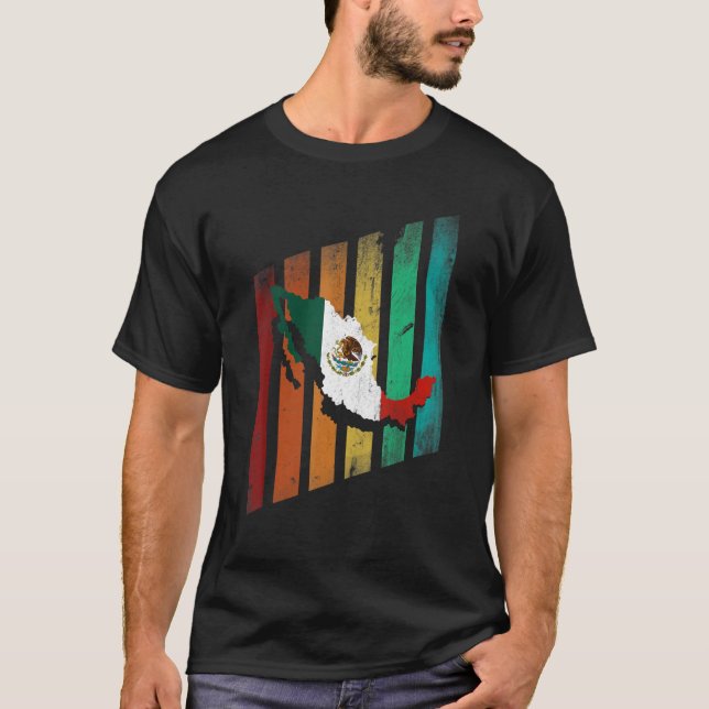 Mexico Mexican Mexico Flag Silhouette T Shirt (Framsida)