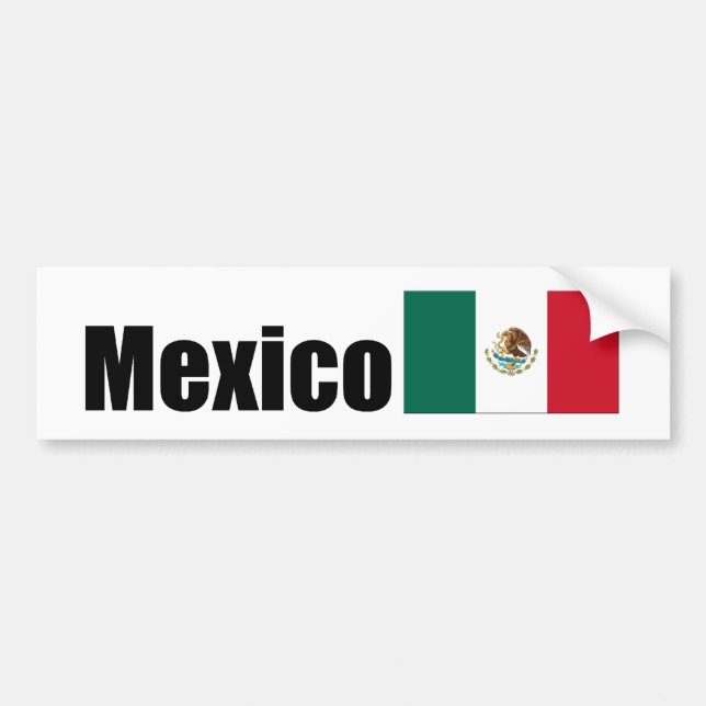 Mexico mexicansk flagga bildekal (Framsidan)