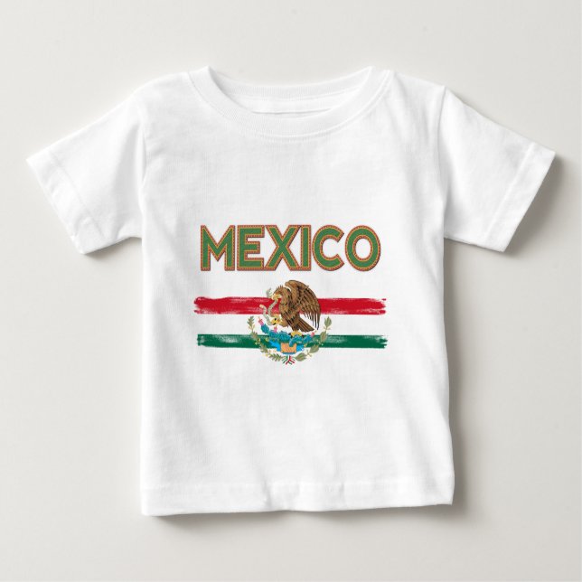 Mexico mexicansk flagga t-shirt (Framsida)