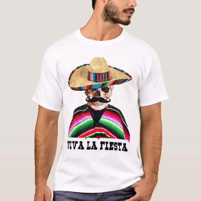 mexico,mexikan,viva la fiesta t-shirt (Framsida)