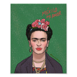 Mexico mi amor - Frida Kahlo Fototryck