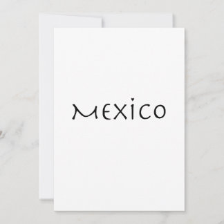 Mexico - minimalistic typography card kort