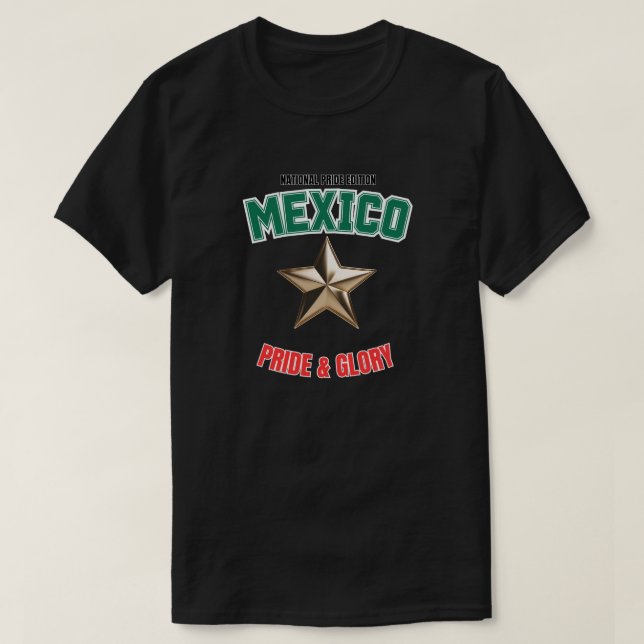 Mexico National Pride Edition Basic Dark T-Shirt (Design framsida)