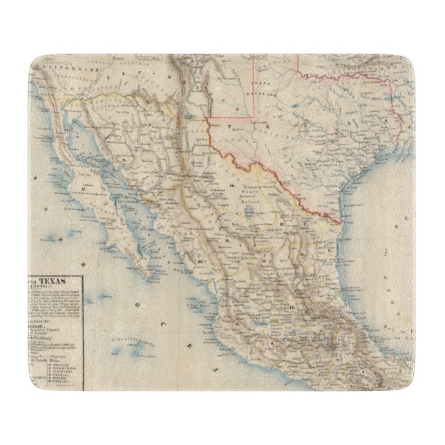 Mexico och Texas karta (Framsidan)