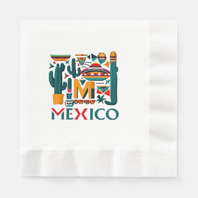 MEXICO PAPPERSSERVETT (Framsidan)