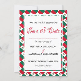 MEXICO Patriotic Anpassningsbar Firande Bröllop Spara Datumet