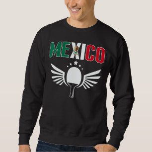 Mexico Ping Pong Stolta Mexikanska Bordtennis Sup Lång Ärmad Tröja