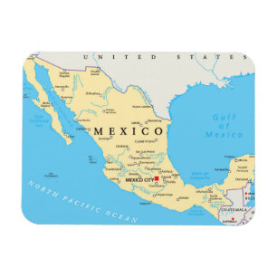Mexico politisk karta magnet