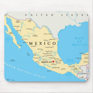Mexico politisk karta musmatta