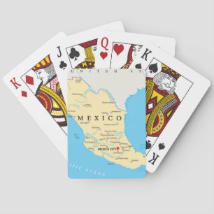 Mexico politisk karta spel kort