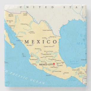 Mexico politisk karta stenunderlägg