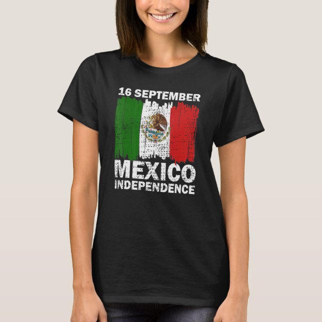 Mexico Pride Independence Day 2022 Mexican Flag 20 T Shirt (Framsida)