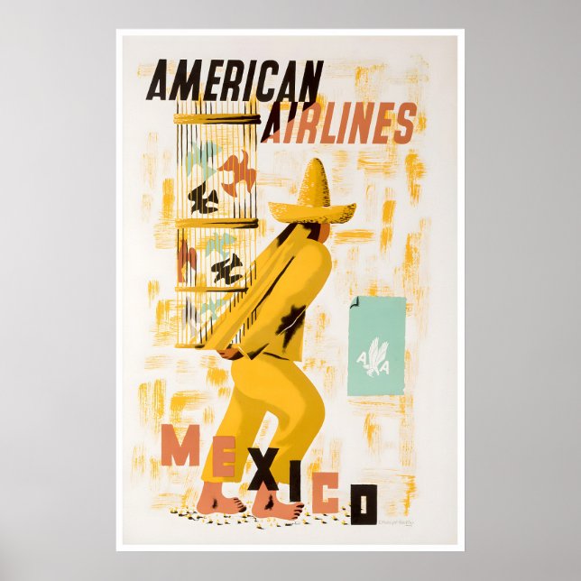 Mexico Print Mexican Art American Travel Poster (Framsidan)