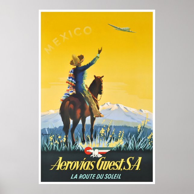 Mexico Print Travel Poster Mexican Print (XR2674)a (Framsidan)