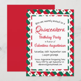 MEXICO Quinceañera Birthday Personlig Inbjudningar