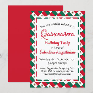 MEXICO Quinceañera Birthday Personlig Inbjudningar