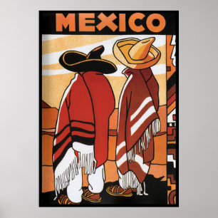 Mexico ~ reser affischmexikaner Zarapes Poster