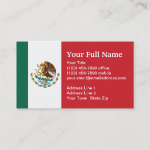 Mexico slättflagga visitkort