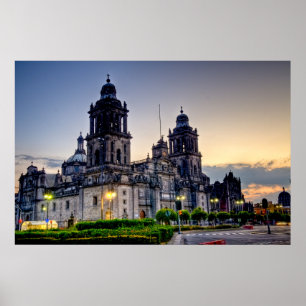 Mexico - stadsdomkyrka poster