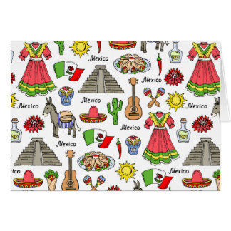 Mexico | symbolmönster hälsningskort