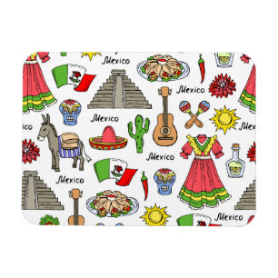Mexico symbolmönster magnet