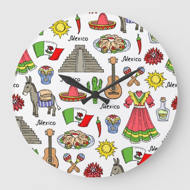 Mexico | symbolmönster stor klocka (Framsida)