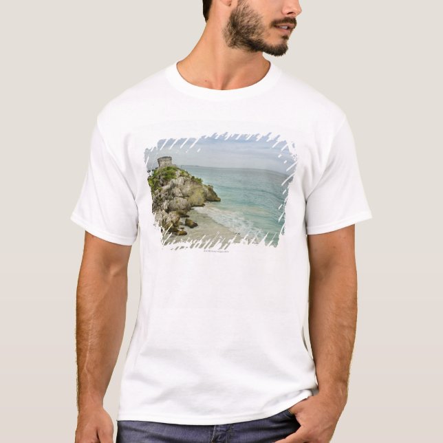 Mexico Tulum som är forntida fördärvar på strand Tee (Framsida)