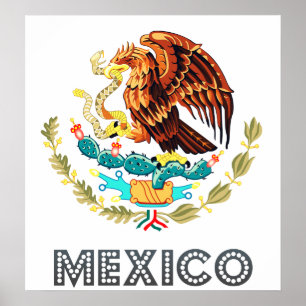 Mexico vapensköld poster